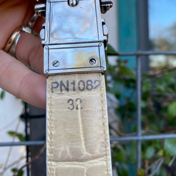 White Belt with Silver Buckle - Picture 3 of 6